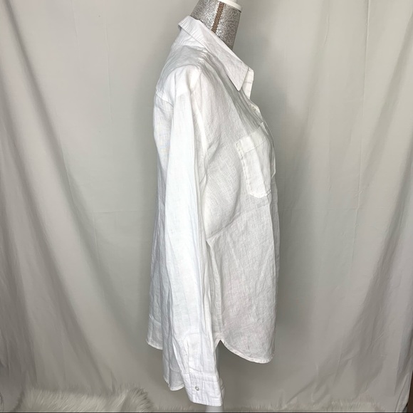 JAMES PERSE Casual Linen White Shirt SIZE 4 NWT - Picture 7 of 13